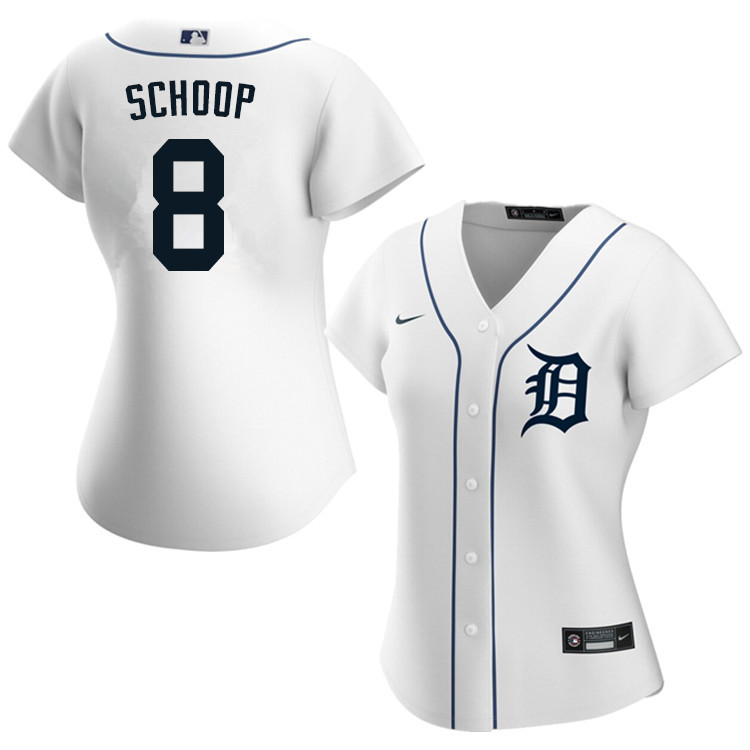 Nike Women #8 Jonathan Schoop Detroit Tigers Baseball Jerseys Sale-White